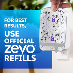 Zevo 2 Flying Insect Traps & 2 Refill Cartridges - Plug in Fly Trap & Indoor Bug Catcher for Gnats, House & Fruit Flies - Blue & UV Light Technology, Mess-Free Alternative to Bug Zapper