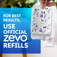 Zevo Flying Insect Trap + Refills Bundle - Flying Insect Trap & Cartridge (1 Device + 1 Cartridge) and Official Refill Cartridges (6 Count), Plug-in Bug Catchers for Gnats, House & Fruit Flies